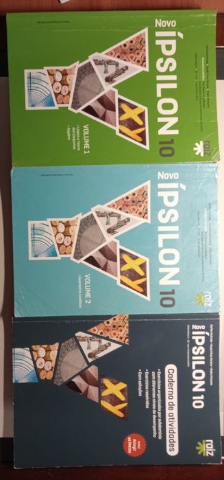 2 manuais + caderno atividades matemática Novo Ípsilon 10 Ano