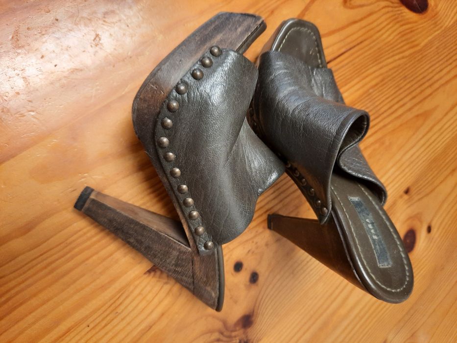 Sandálias de salto alto verdes