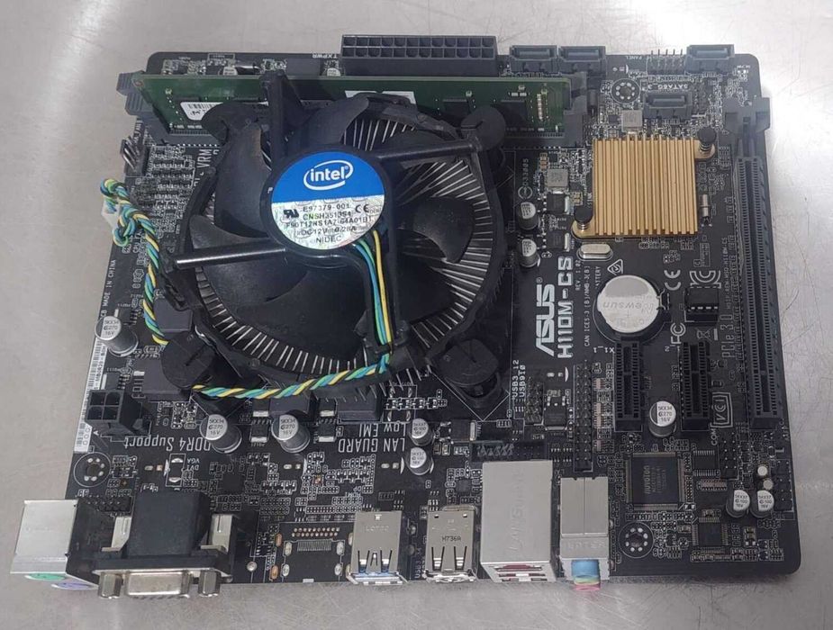 Комплект: материнська плата Asus H110M-CS / Intel Core i5-7400 (4 ядра по 3.0 - 3.5 GHz) / 500 GB HDD / Intel HD Graphics 630 /  LGA1151 / Кулер BOX