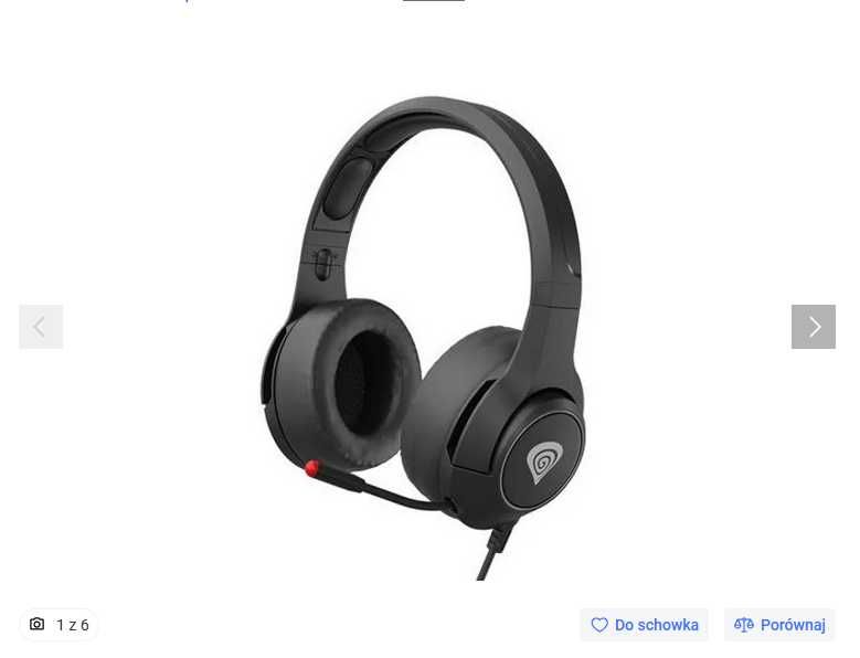 Słuchawki Genesis Argon 600 czarne