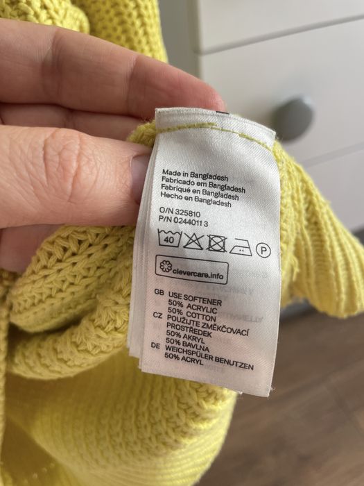 Жіночий жовтий джемпер светр h&m