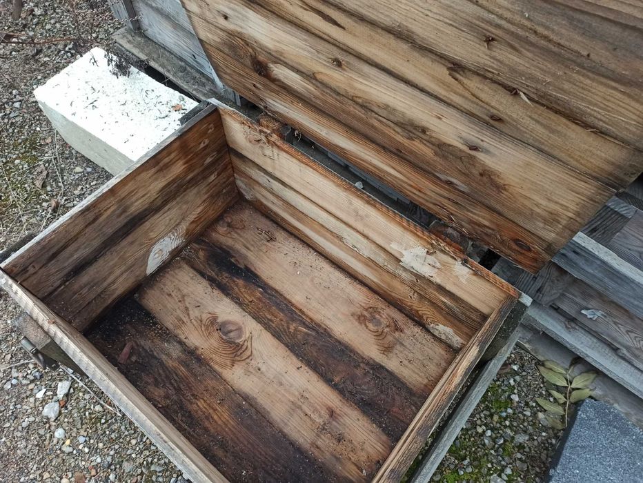 Drewniana skrzynia wojskowa 76x 55x 36cm