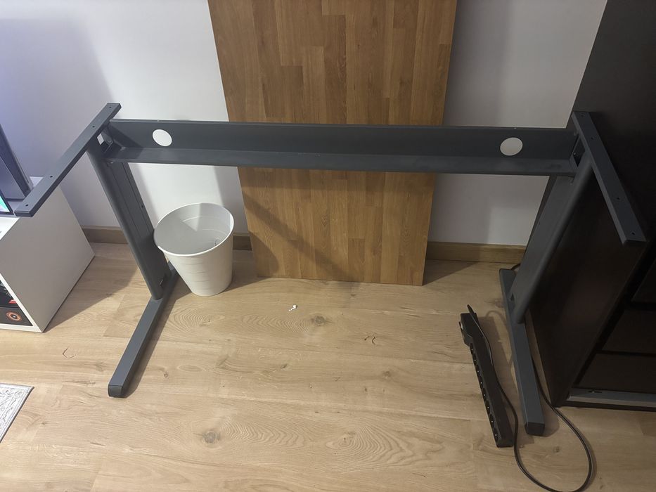 Stelaż do biurka 135 cm ciemny szary