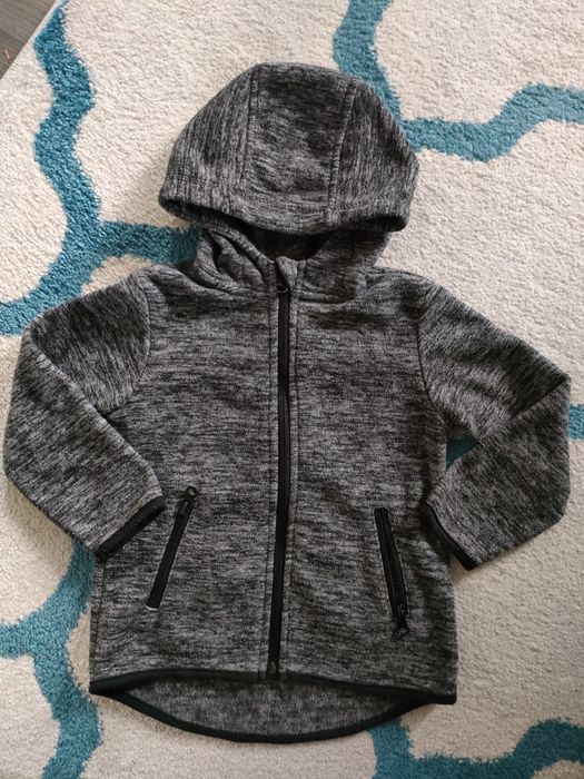 Bluza polarowa sportowa 92/98 z kapturem
