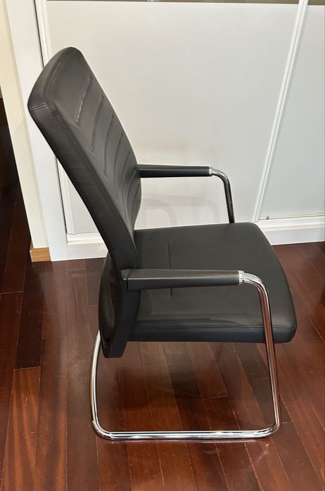 Cadeira de escritorio executivo/vistante em pele