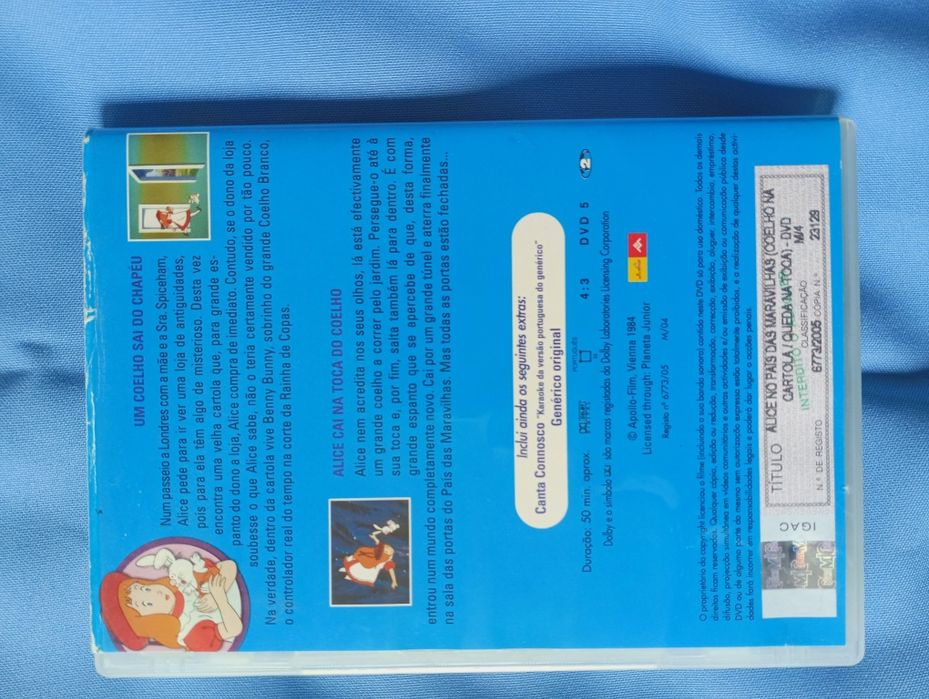 1,2,3 da coleção de DVD's de Alice no País das Maravilhas