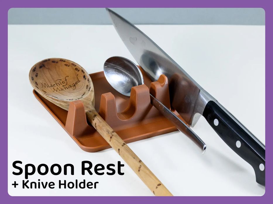 Descansador de Colheres com Suporte para Utensílios de Cozinha