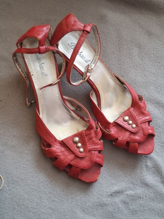 Buty na obcasie sandały Baobao.d rozmiar 39 czerwone