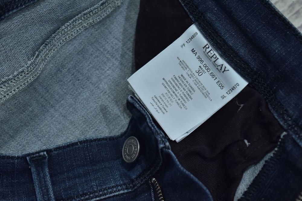 Replay Anbass Short Męskie Spodenki Jeansowe 30 Hyperxflex