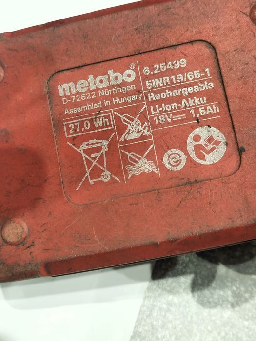 Wkrętarka z udarem Metabo LTX z 2 akumulatorami  1,5 Ah