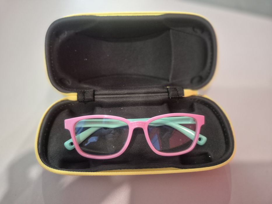 Okulary dziecięce zerówki z etui