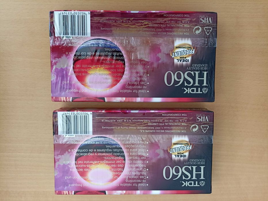 Cassete vídeo TDK HS60 (NOVO)