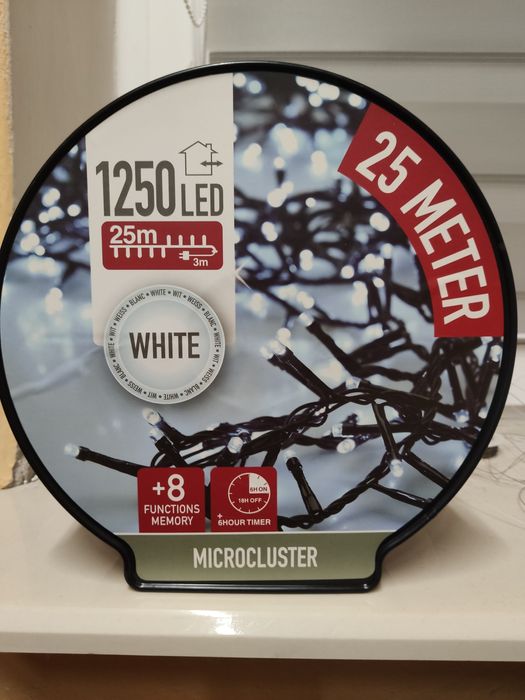 Lampki choinkowe 1250 LED 25 metrów 8 funkcji