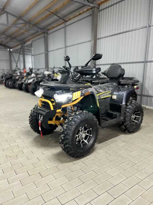 Квадроцикл SharX 250 Желтый | Титановые диски | Лебедка | Shark
