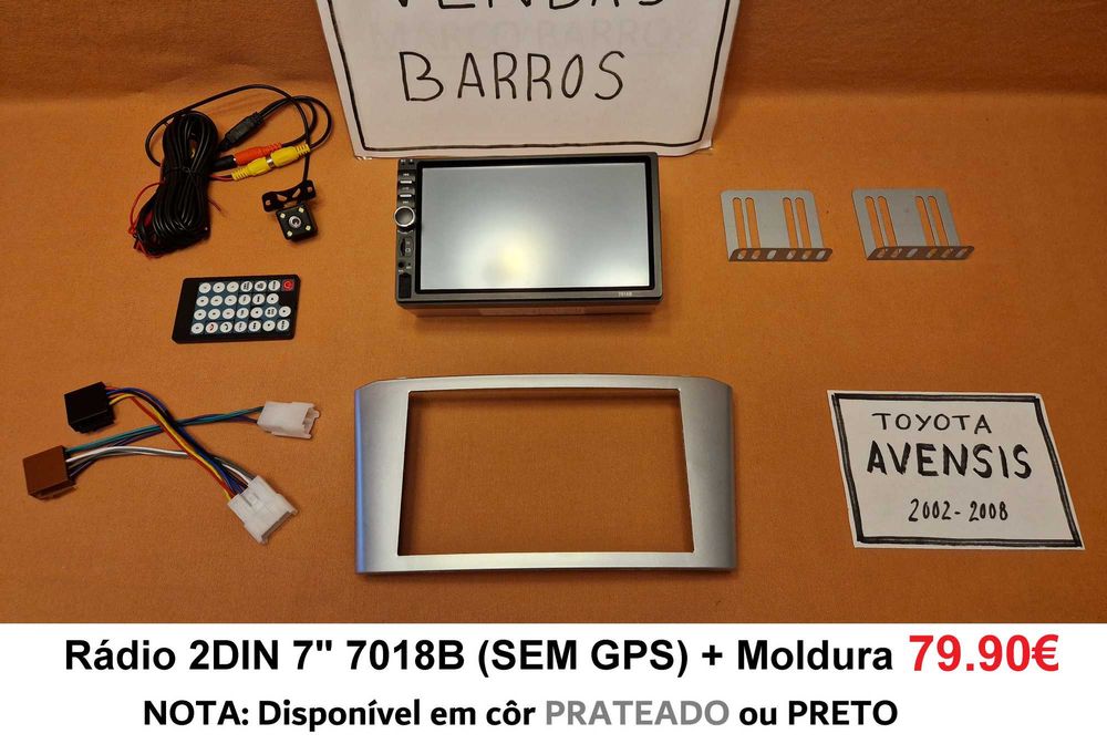 Rádio 2DIN [4+64GB] • Toyota AVENSIS (2002 a 2015) • Android T25 T27