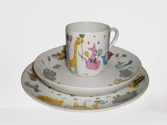 Serviço Criança 3pcs Vista Alegre - Animais vintage