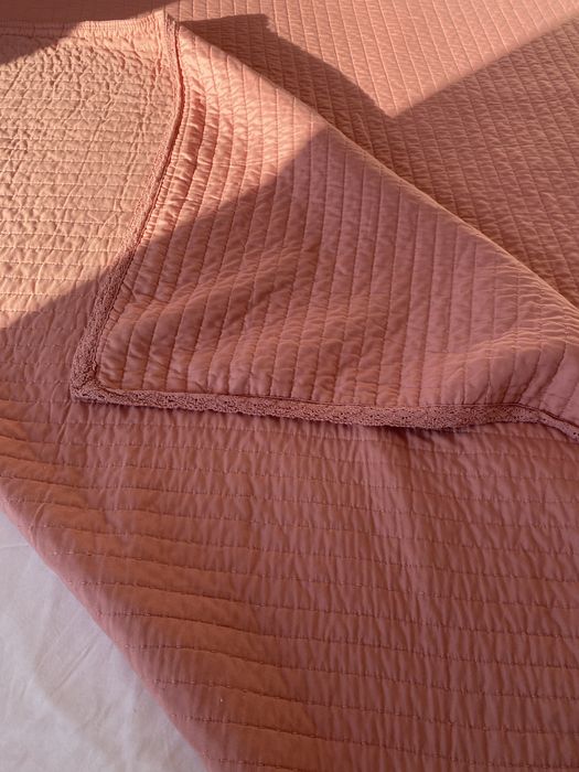 Colcha cor de rosa XL