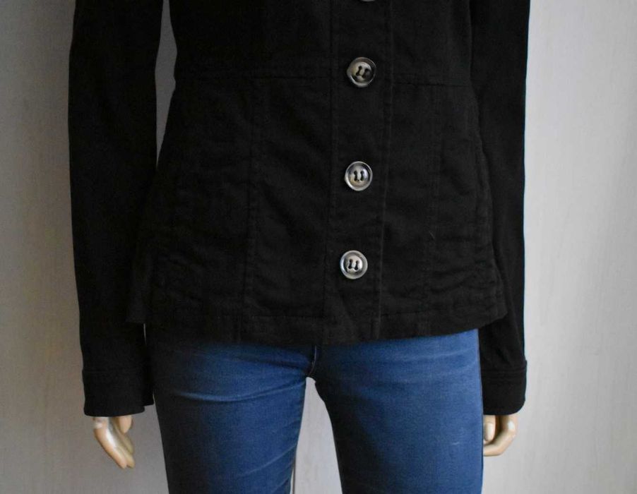 Kurtka 36 S bawełniana ramoneska wiosenna katana czarna damska cienka