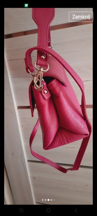 Cudna nowa torebka Skora naturalna fuksja