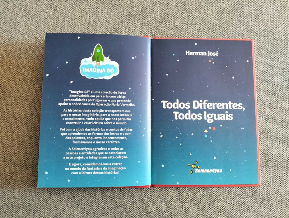 Livro juvenil "Todos diferentes, todos iguais" de Herman José