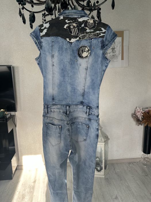 Kombinezon damski jeansowy Denim