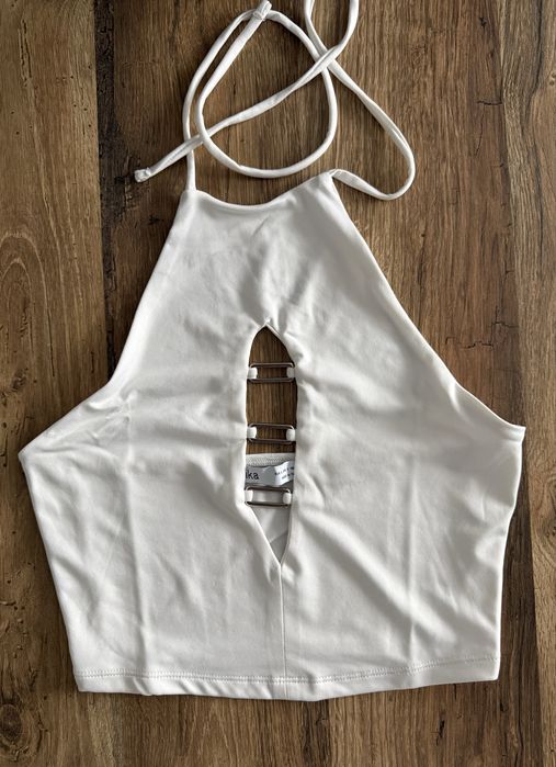 Biały Top bershka
