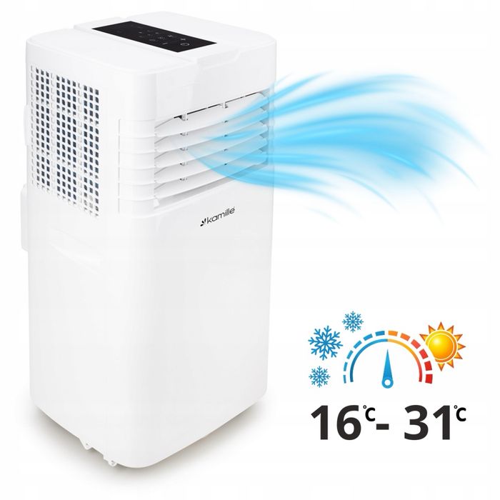 KLIMATYZATOR przenośny cichy 3w1 2,6 kW 9000 BTU/h OSUSZACZ Kamille