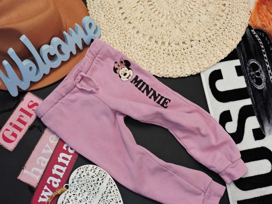H&M - spodnie dresy joggersy Myszka Minnie r 98