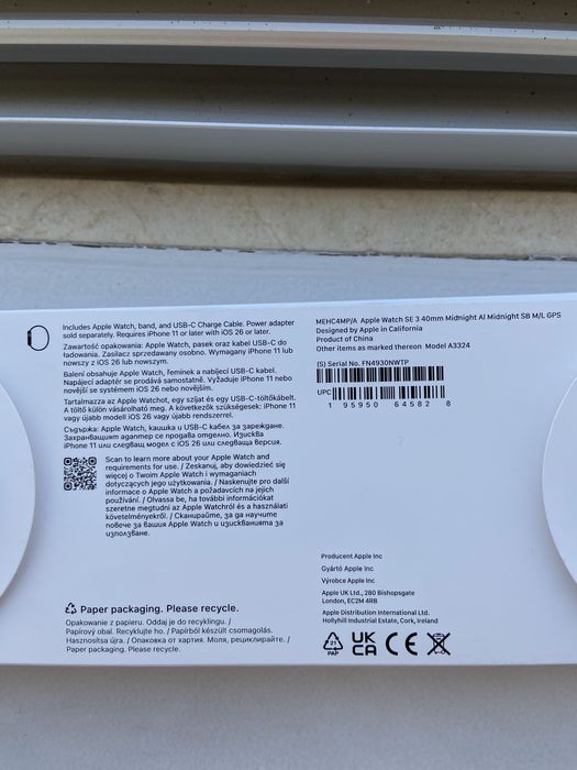 Apple Watch SE 3 40mm Midnight