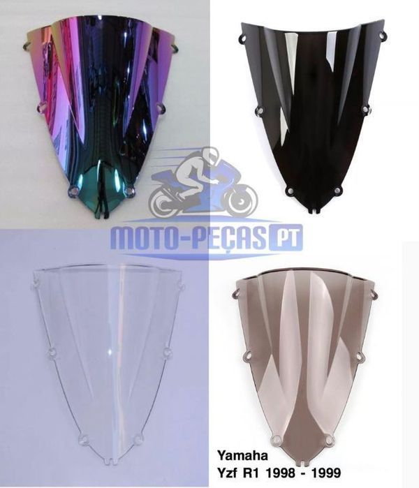 viseira nova  yamaha yzf R1 ano 1998 ate 1999  vidro bolha