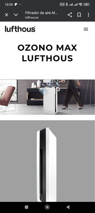 Purificador de Ar Lufthous Ozono Max  (novo custa 3990€)