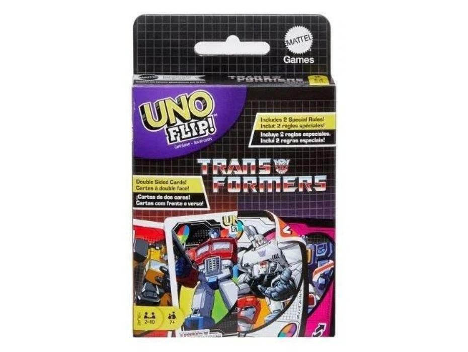 Karty UNO Flip Transformers Gra karciana Mattel blister,90x145 mm