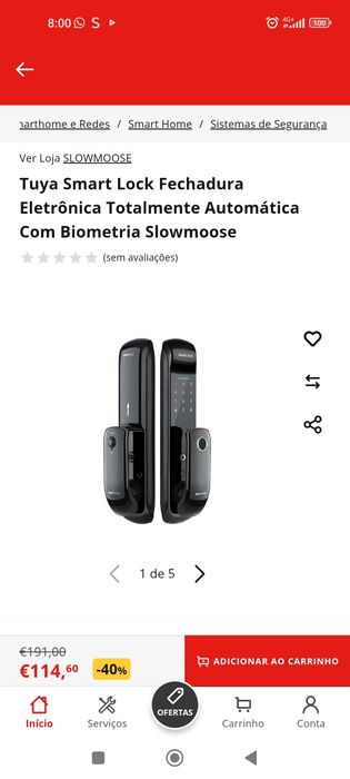 Fechadura eletrónica Smart lock