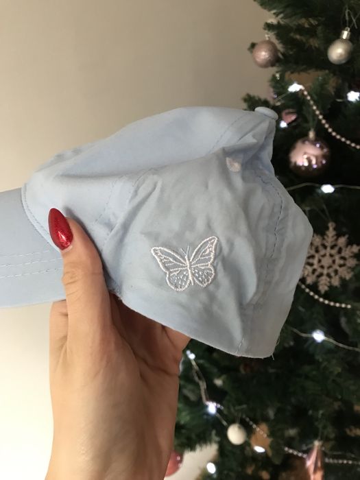 Czapka z daszkiem błękitna damska