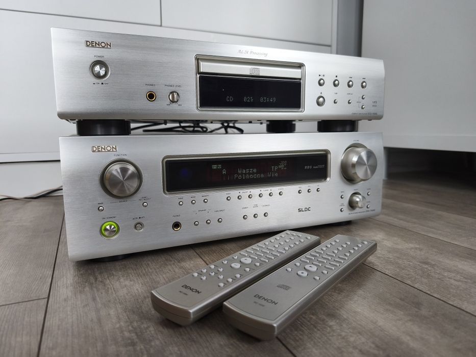 Denon DRA-700AE i DCD 700AE wieża stereo, piloty, instrukcja, super stan,
