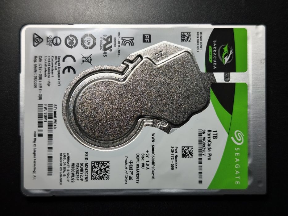 Disco rígido 2.5 de 1TB / 7200rpm