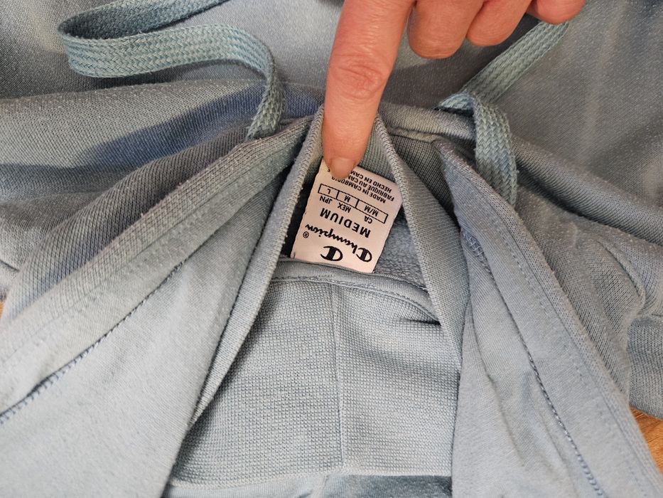 Bluza Champion damska S/M mniejsze M niebieska miekka bawełna