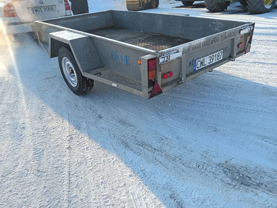 Przyczepka duża cała aluminiowa idealna pod minikoparke