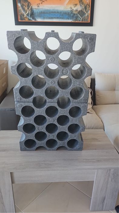 2 garrafeiras cinzentas polistireno 15 garrafas