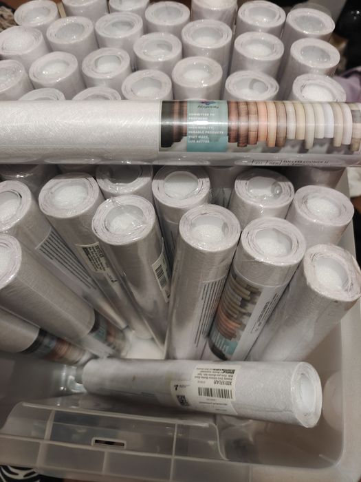 Tapeta Ścienna w rolce Samoprzylepna Wodoodporna 40x300cm Biały