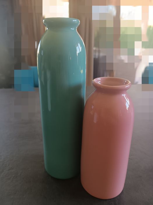Wazony cylindryczne, ceramiczne 2 sztuki