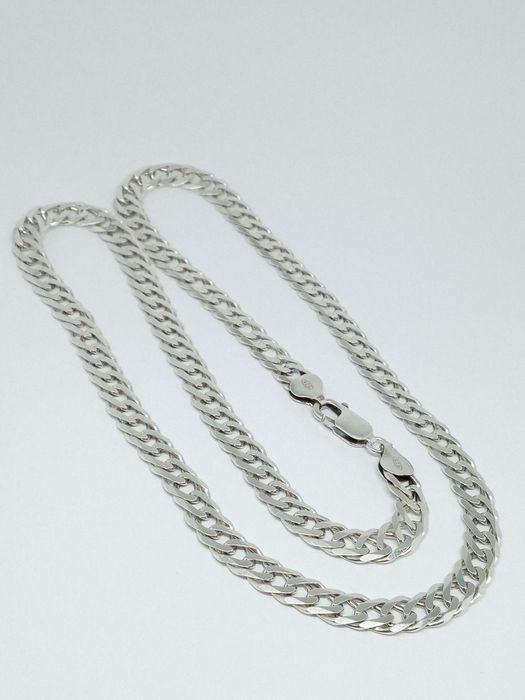 Lombardowski. Srebrny łańcuszek pr.925 60,5cm 37,06g BDB stan