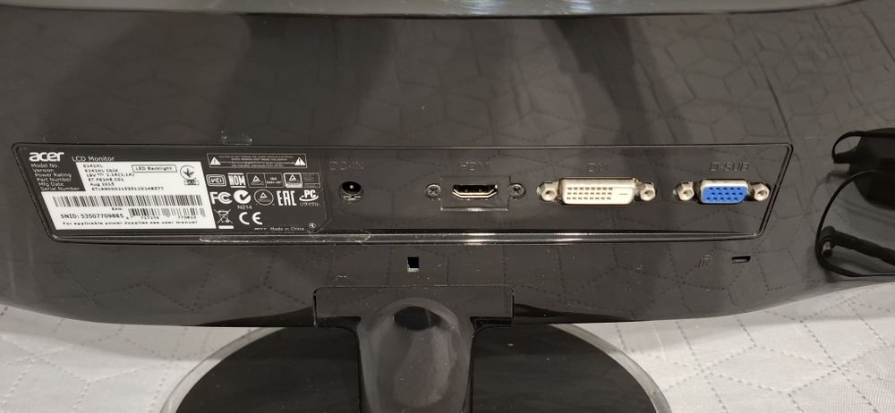 Monitor LCD komputerowy Acer S242HL HDMI DVI VGA zasilacz