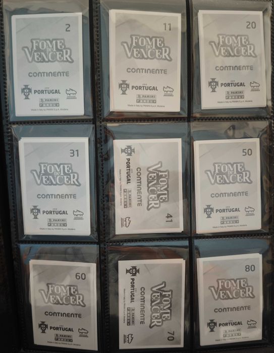 Cromos Fome de Vencer 2018, 2021 e 2022
