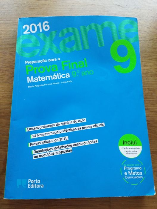 Livro Preparação para a prova final Matemática 9°ano