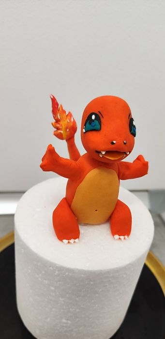 Charmander pokemon figurka z masy cukrowej na tort Pokemony jadalny po