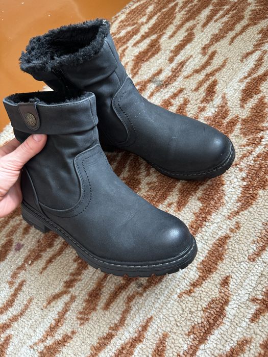 Шкіряні черевики ботінки ботільйони челсі zara