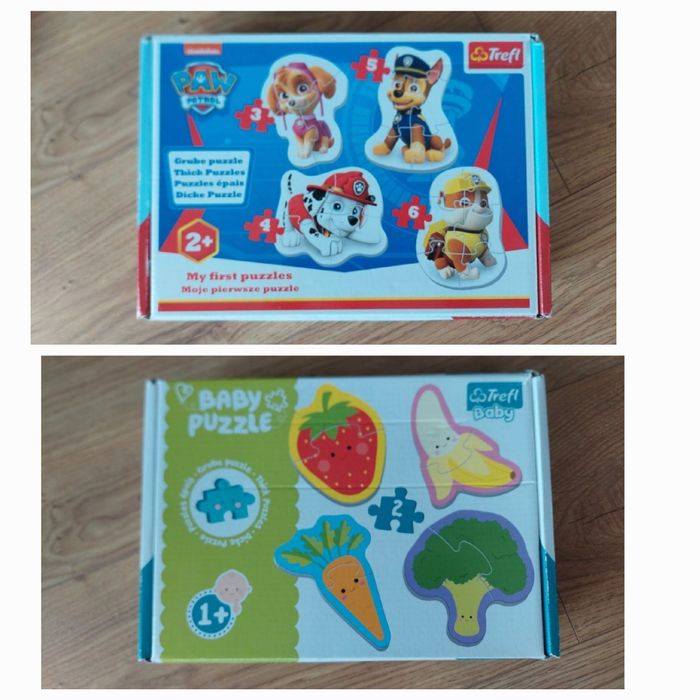 2x puzzle Trefl 2- oraz 3-6 elementów