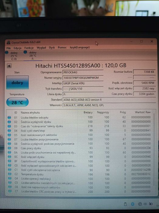 Dysk Twardy Przenosny 120Gb USB 3.0 Sprawny w 100%