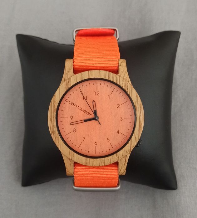 Zegarek drewniany Plantwear Heritage Orange Edition